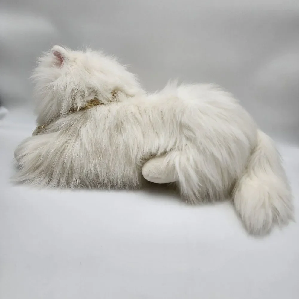 Vintage Commonwealth White‎ Fluffy Persian Cat Plush Soft Stuffed Animal Toy